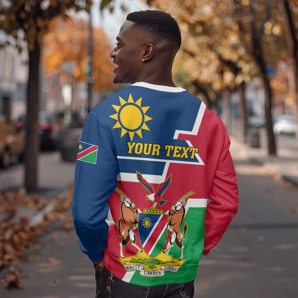 Namibia Independence Day Sweatshirt with Coat of Arms in Unique Style LT01