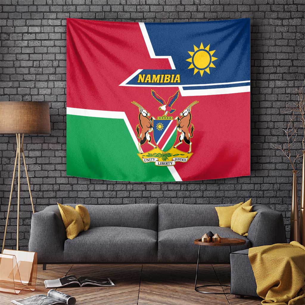 Namibia Independence Day Tapestry with Coat of Arms in Unique Style LT01