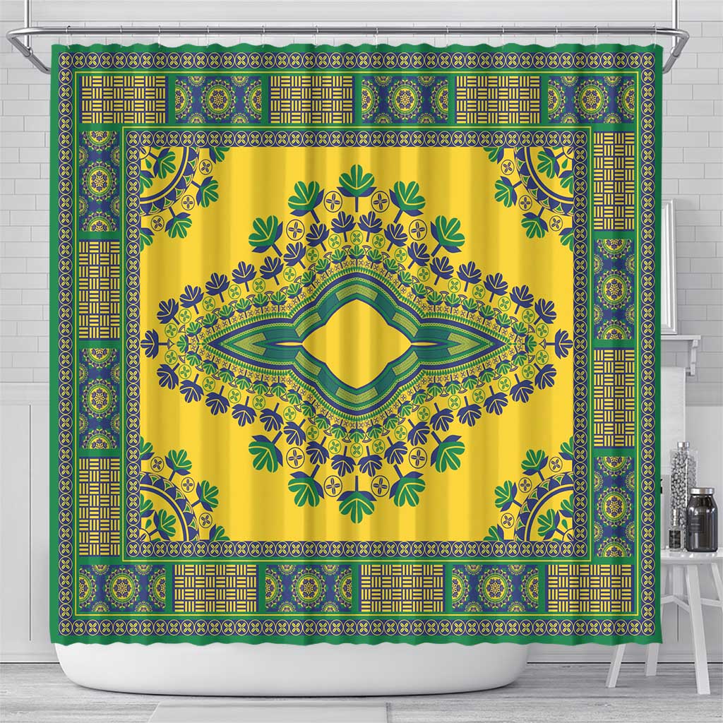 Grenadines Dashiki Shower Curtain Proud To Be Grenadines LT01