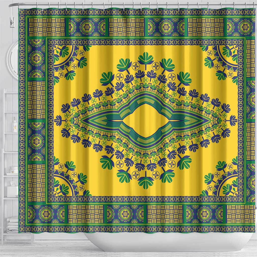 Grenadines Dashiki Shower Curtain Proud To Be Grenadines LT01