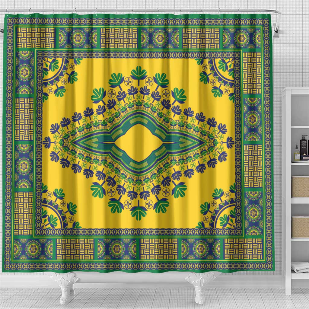 Grenadines Dashiki Shower Curtain Proud To Be Grenadines LT01