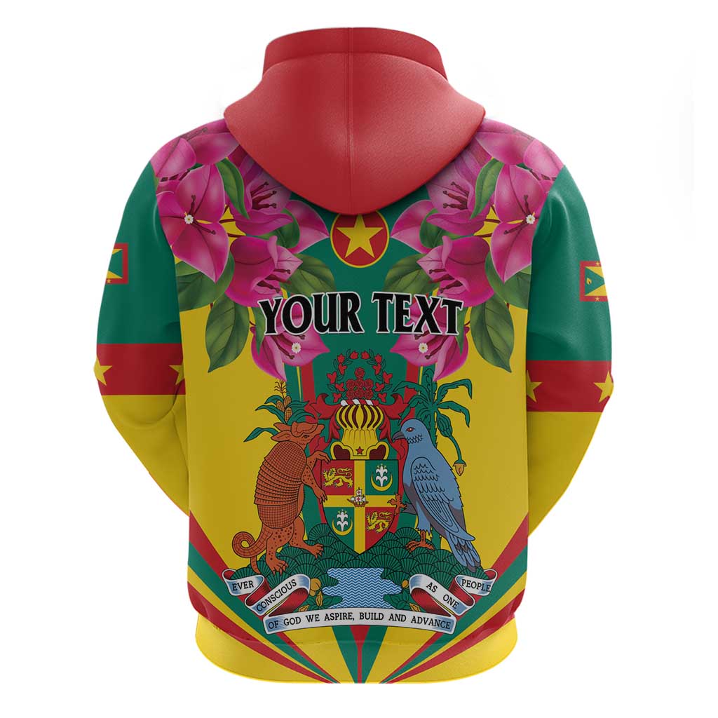 Personalized Carriacou and Petite Martinique Hoodie Bougainvillea Flowers LT01