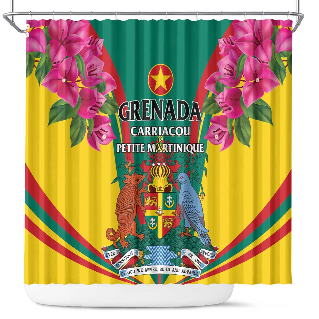 Carriacou and Petite Martinique Shower Curtain Bougainvillea Flowers LT01