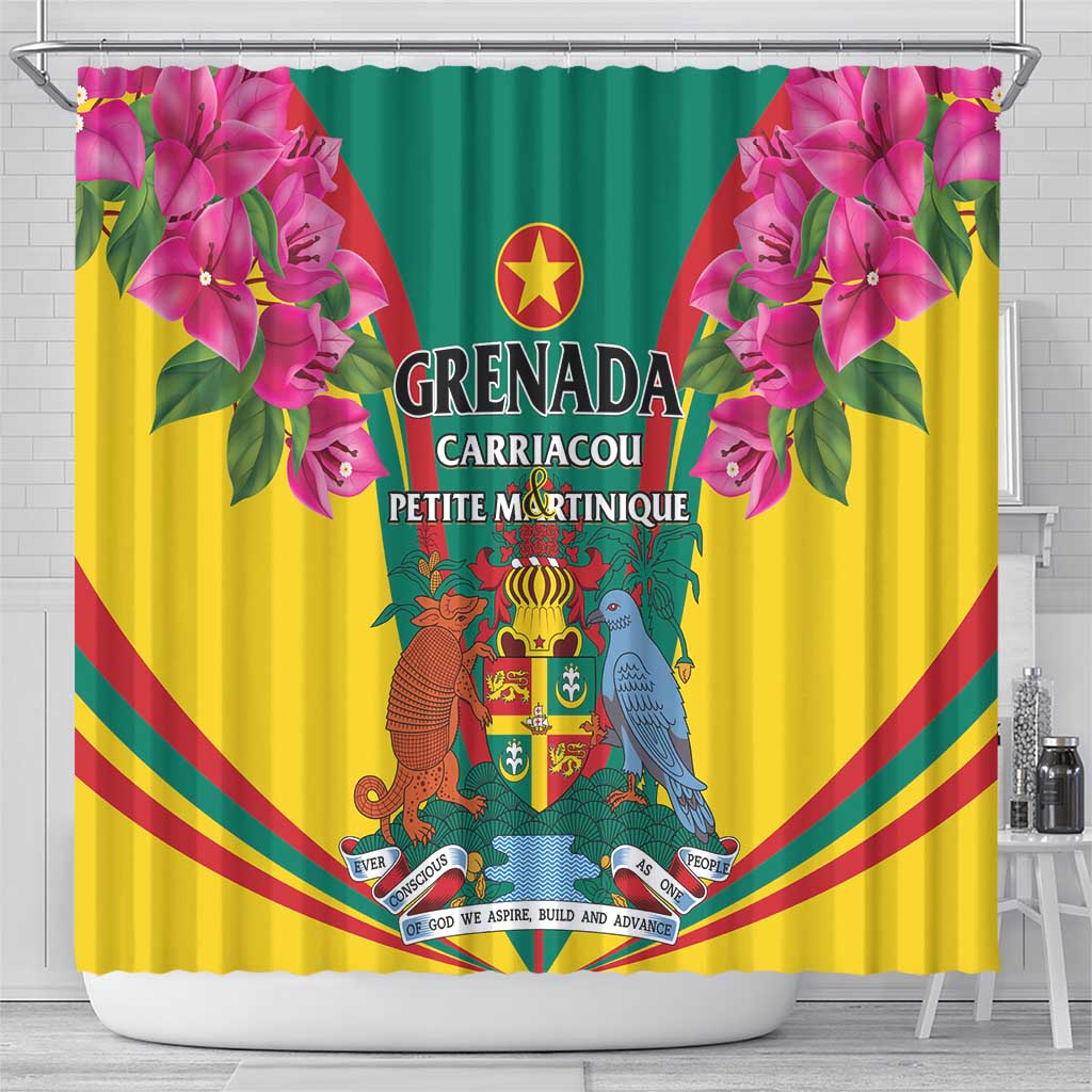 Carriacou and Petite Martinique Shower Curtain Bougainvillea Flowers LT01