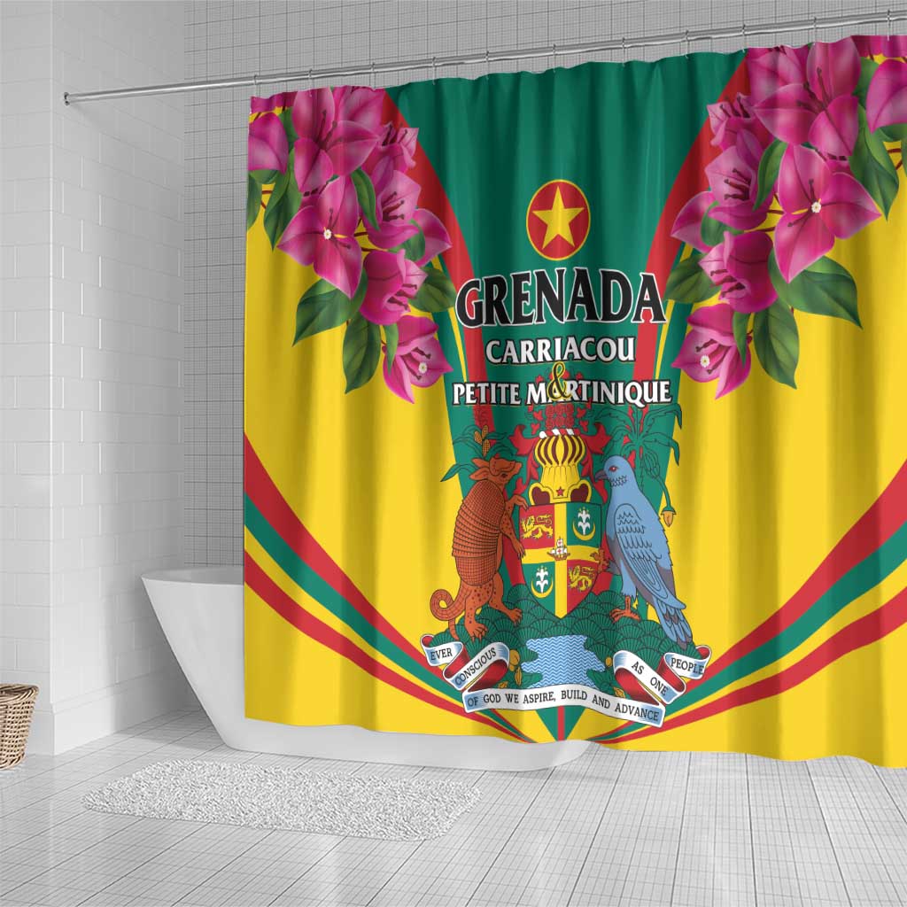 Carriacou and Petite Martinique Shower Curtain Bougainvillea Flowers LT01