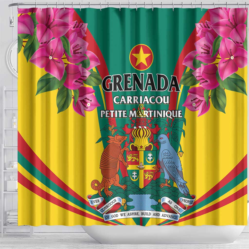 Carriacou and Petite Martinique Shower Curtain Bougainvillea Flowers LT01
