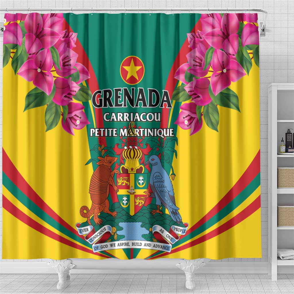 Carriacou and Petite Martinique Shower Curtain Bougainvillea Flowers LT01