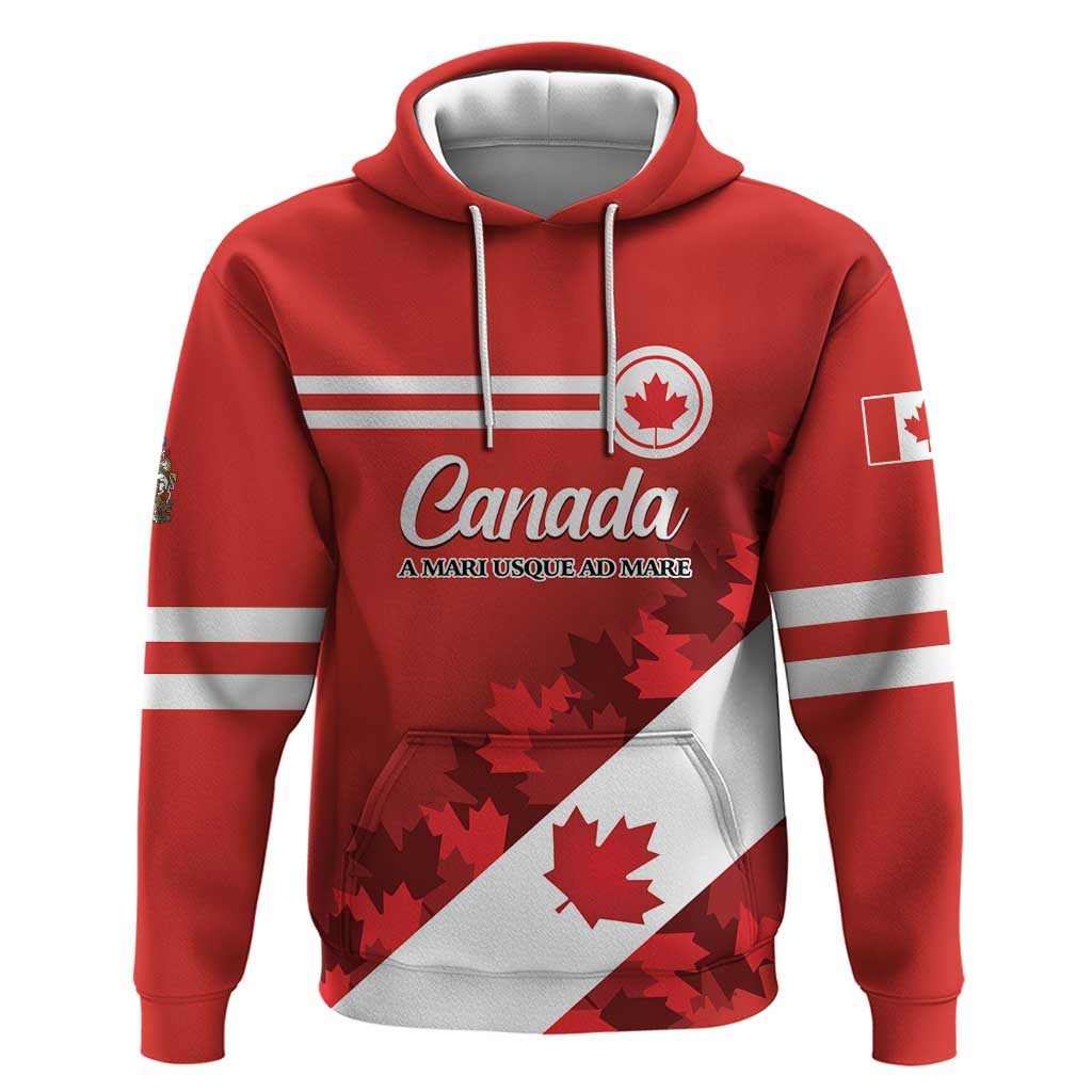 Personalised Canada Maple Leaf Hoodie A mari usque ad mare LT01