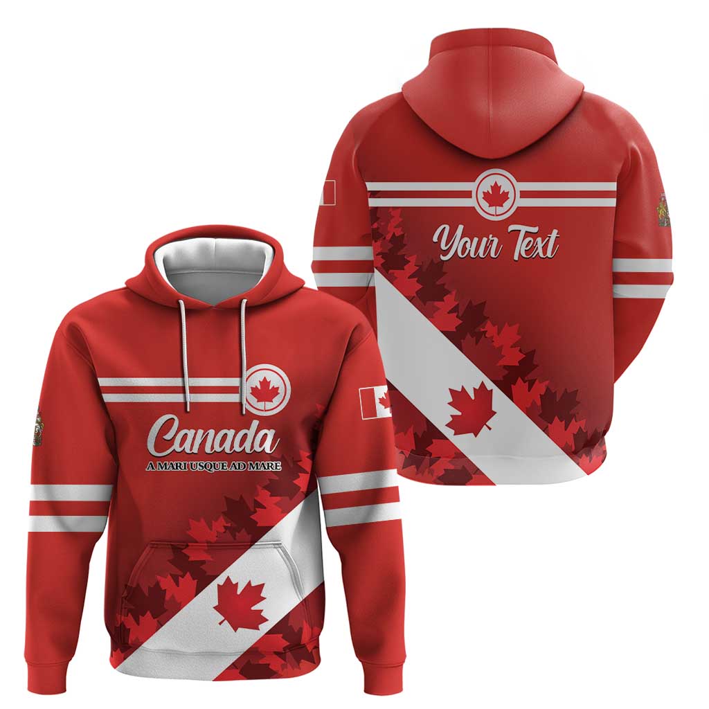 Personalised Canada Maple Leaf Hoodie A mari usque ad mare LT01