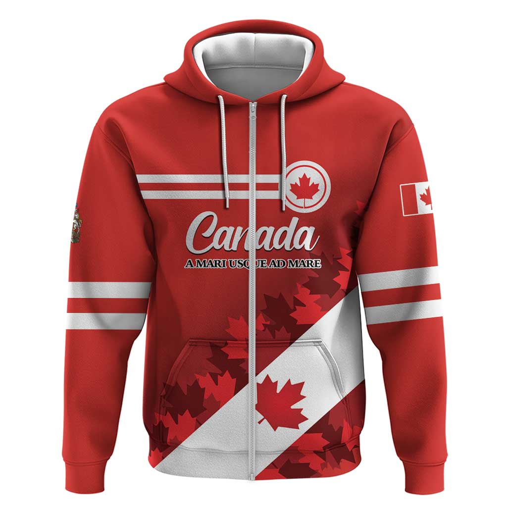 Personalised Canada Maple Leaf Hoodie A mari usque ad mare LT01