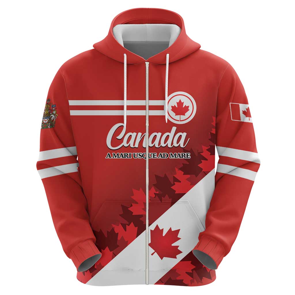 Personalised Canada Maple Leaf Hoodie A mari usque ad mare LT01