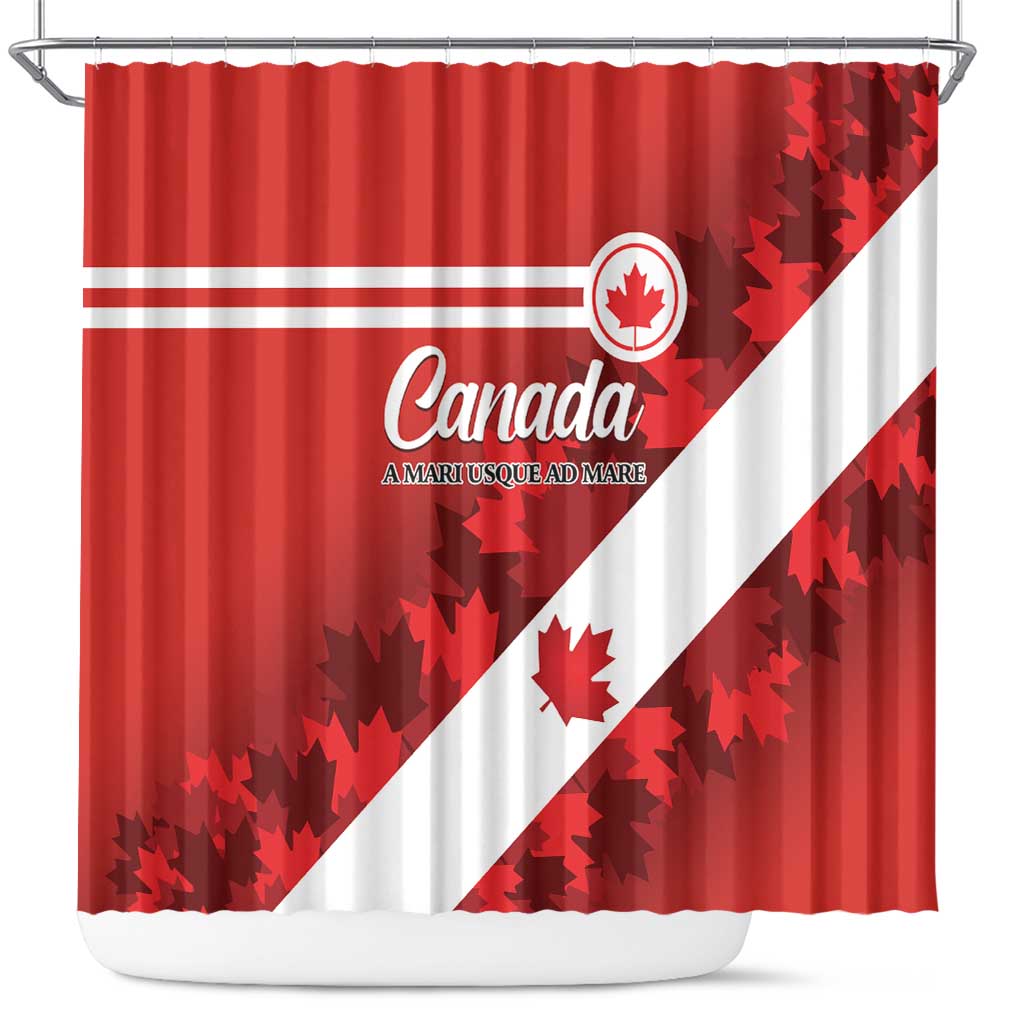 Canada Maple Leaf Shower Curtain A mari usque ad mare LT01