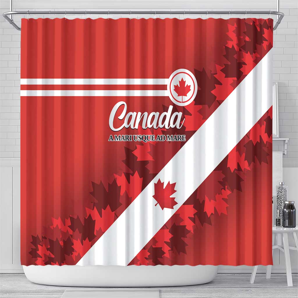 Canada Maple Leaf Shower Curtain A mari usque ad mare LT01
