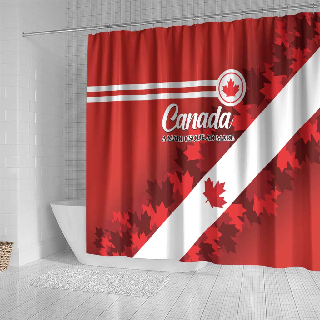 Canada Maple Leaf Shower Curtain A mari usque ad mare LT01