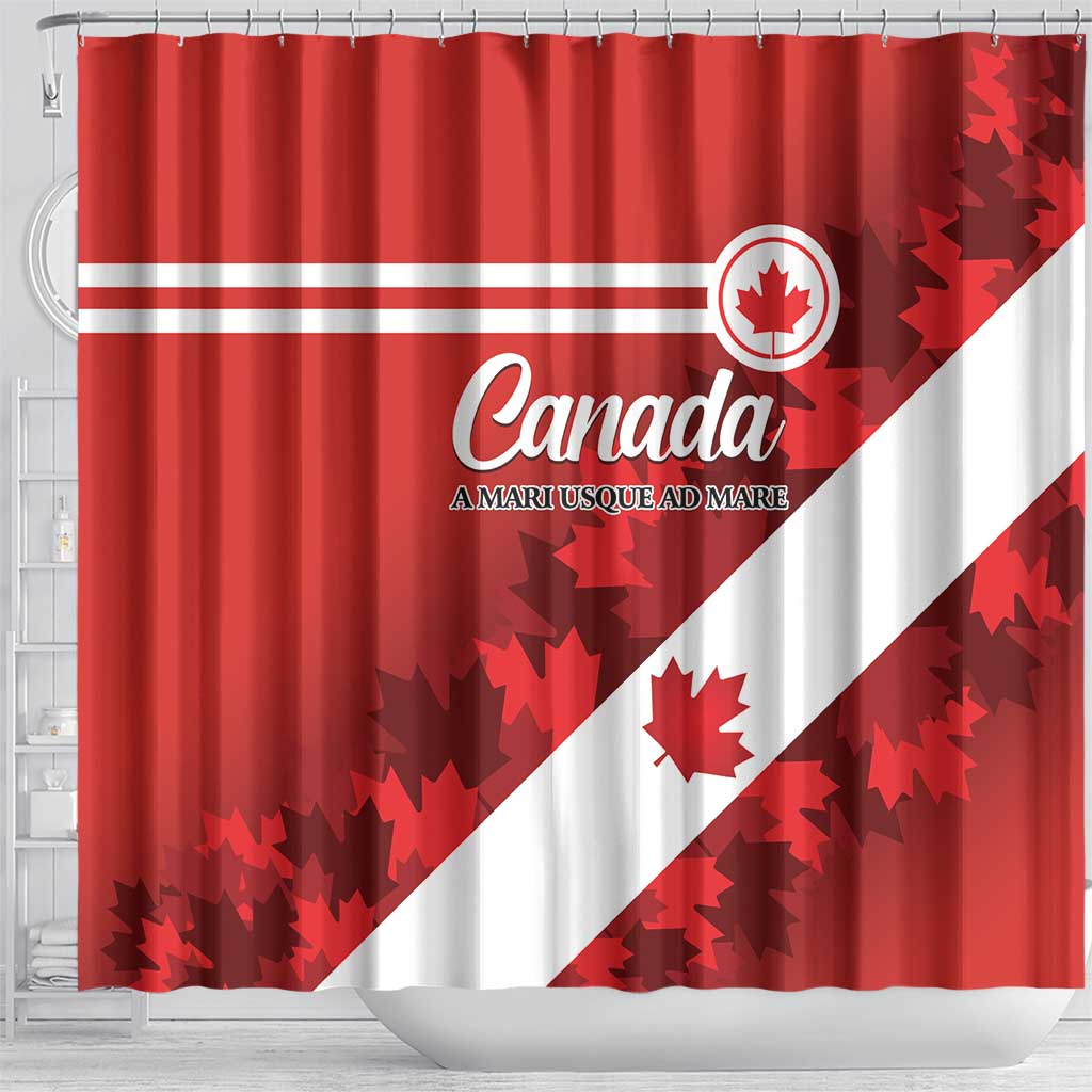 Canada Maple Leaf Shower Curtain A mari usque ad mare LT01