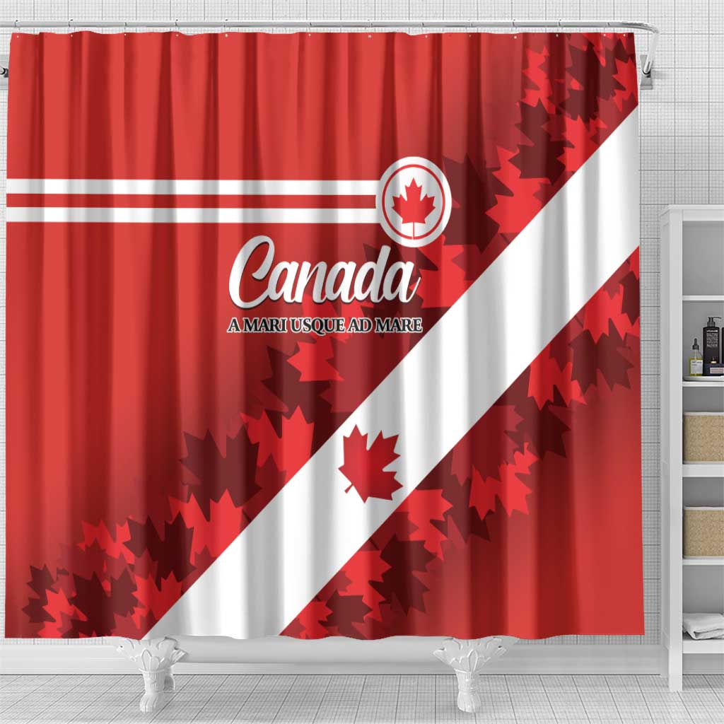 Canada Maple Leaf Shower Curtain A mari usque ad mare LT01