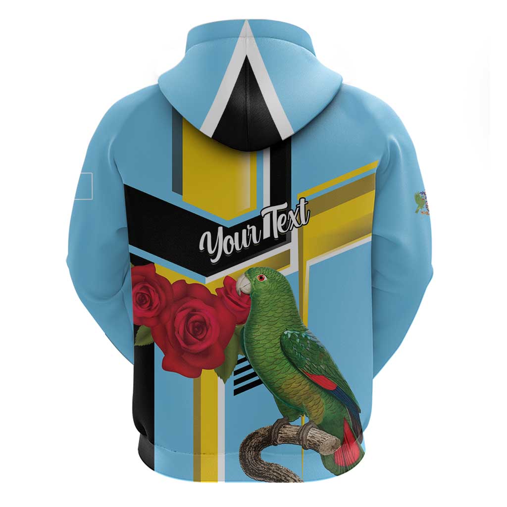 Personalized Saint Lucia Hoodie Jacquot Parrot Rosie Floral LT01