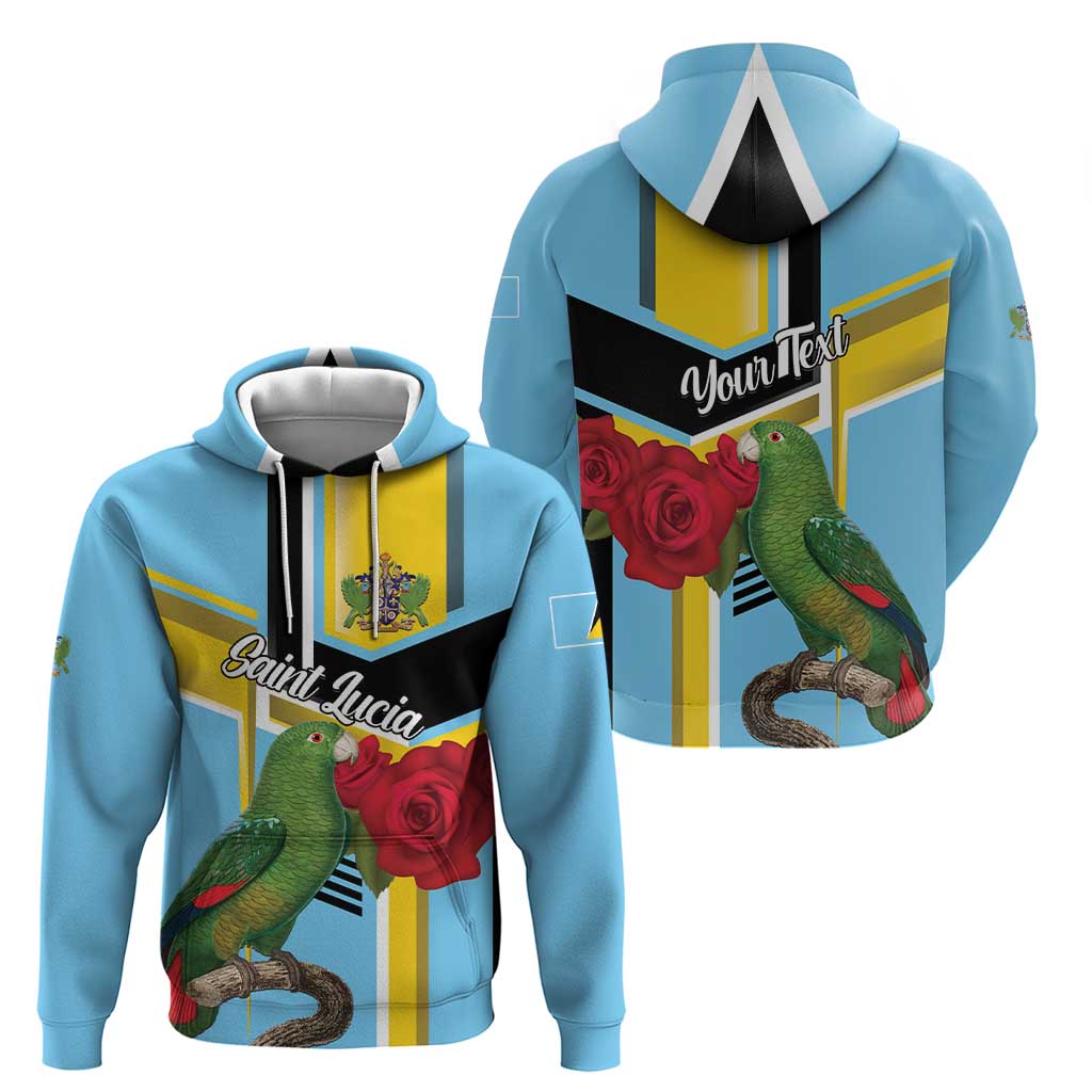 Personalized Saint Lucia Hoodie Jacquot Parrot Rosie Floral LT01