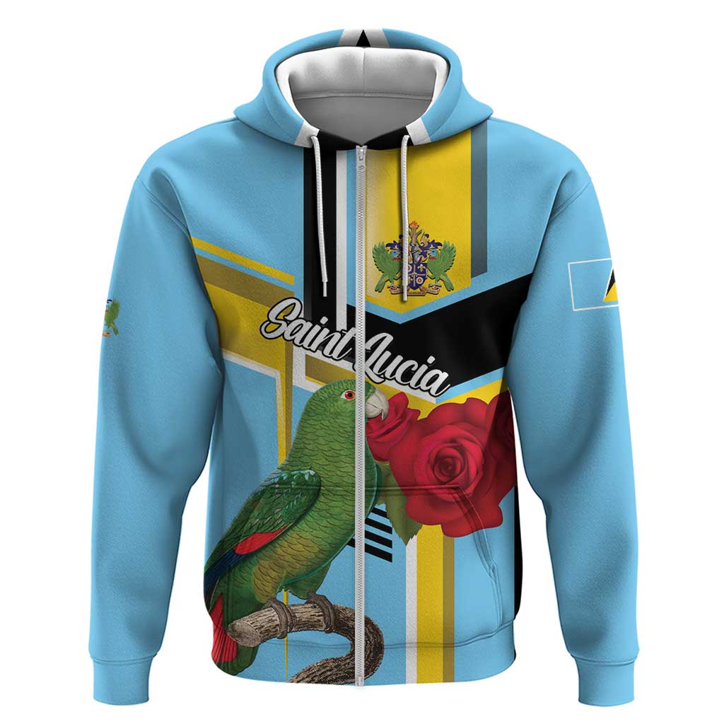Personalized Saint Lucia Hoodie Jacquot Parrot Rosie Floral LT01