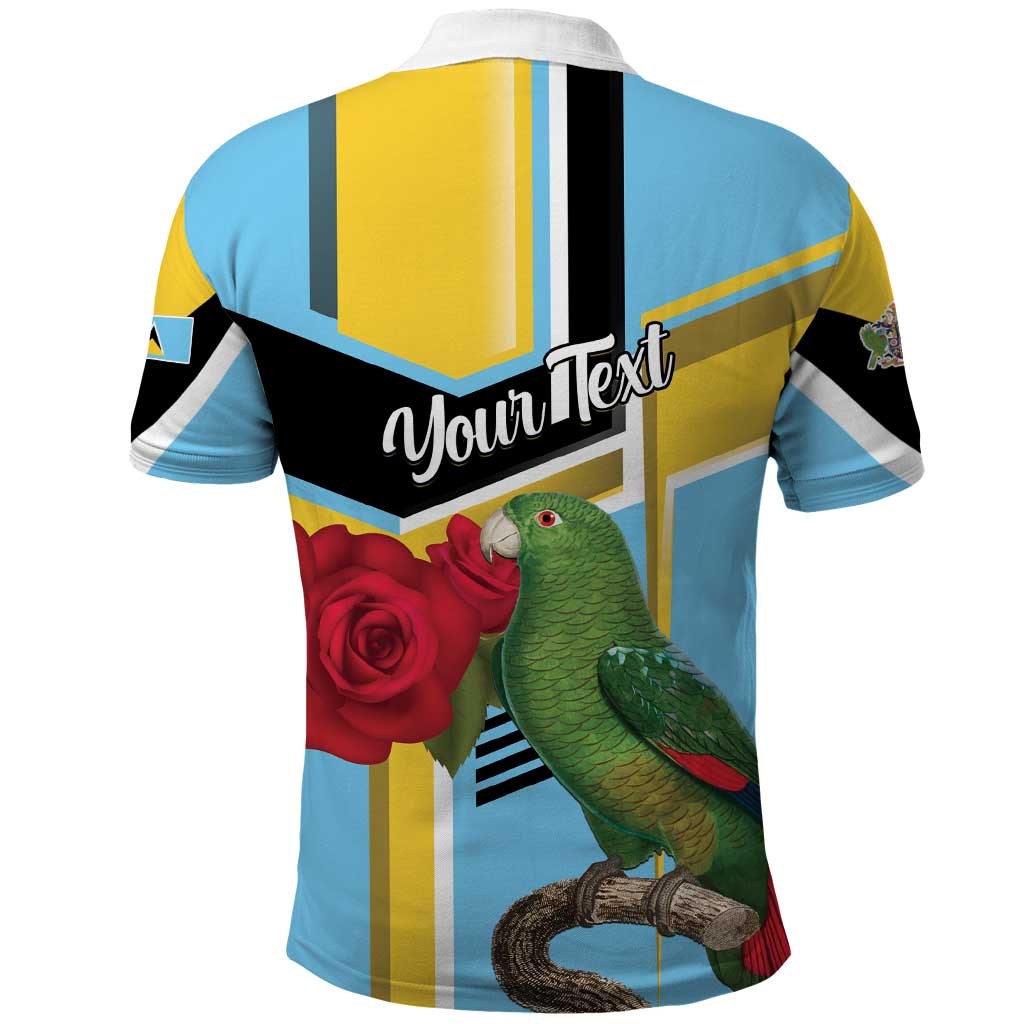 Personalized Saint Lucia Polo Shirt Jacquot Parrot Rosie Floral LT01