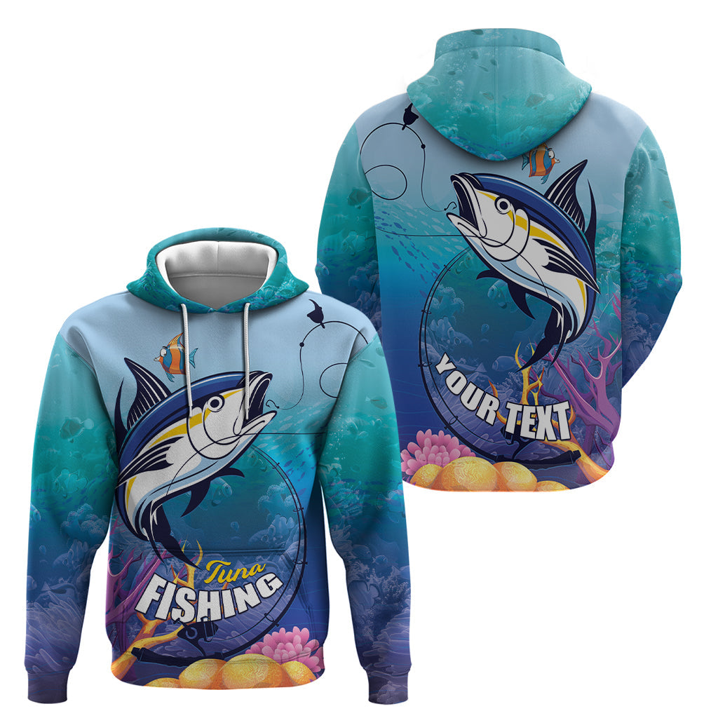 Tuna Fishing Hoodie Tuna Fish With Marine Life LT01