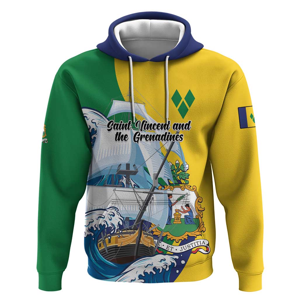 Personalized Saint Vincent and the Grenadines Sailing Hoodie Caribbean Sailing LT01