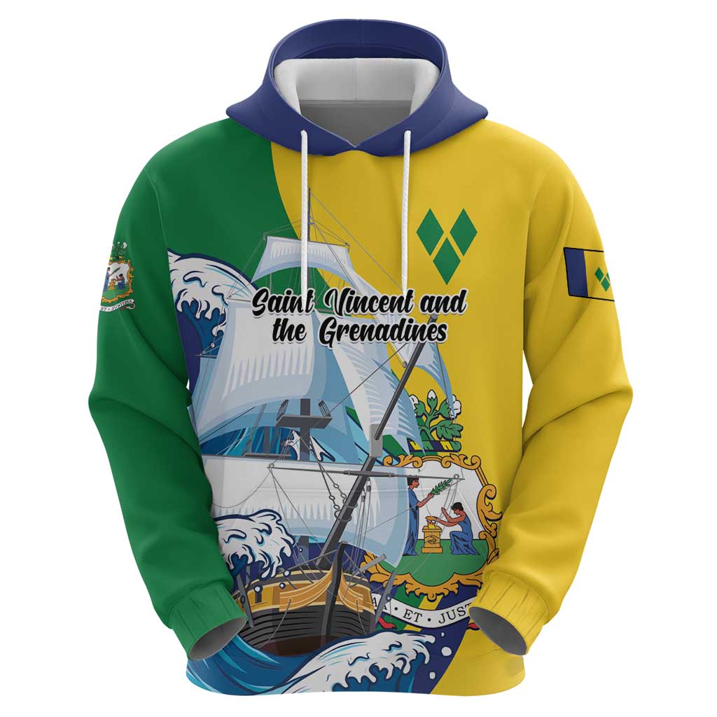 Personalized Saint Vincent and the Grenadines Sailing Hoodie Caribbean Sailing LT01