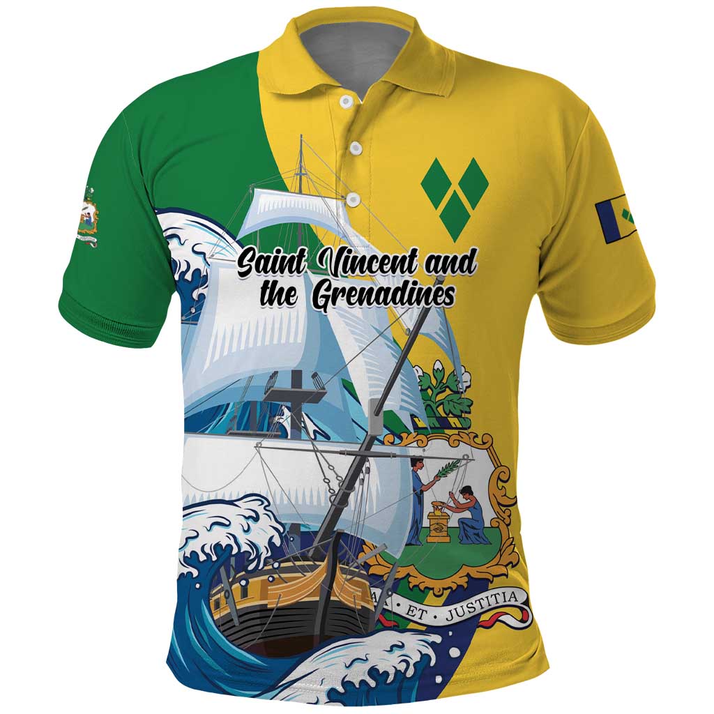 Personalized Saint Vincent and the Grenadines Sailing Polo Shirt Caribbean Sailing LT01