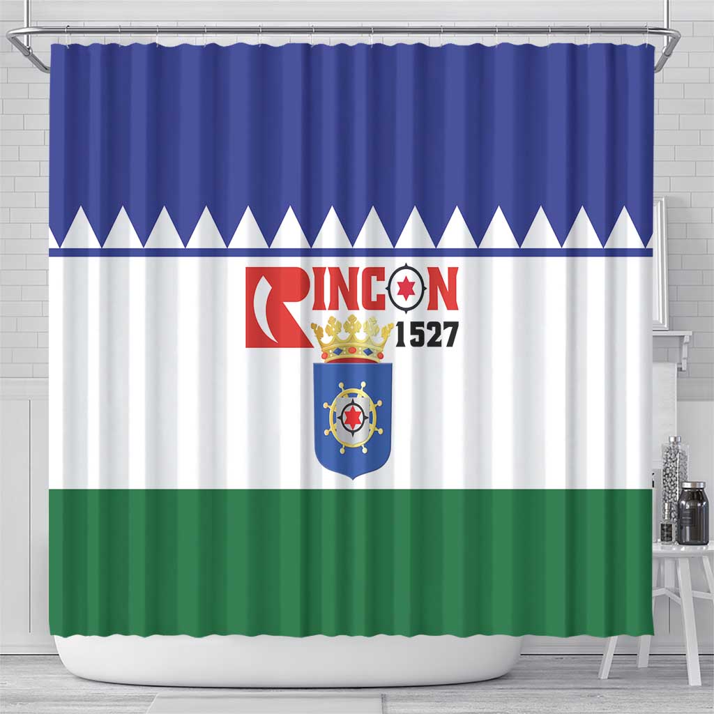 Bonaire Rincon Shower Curtain Flag Stylized LT01