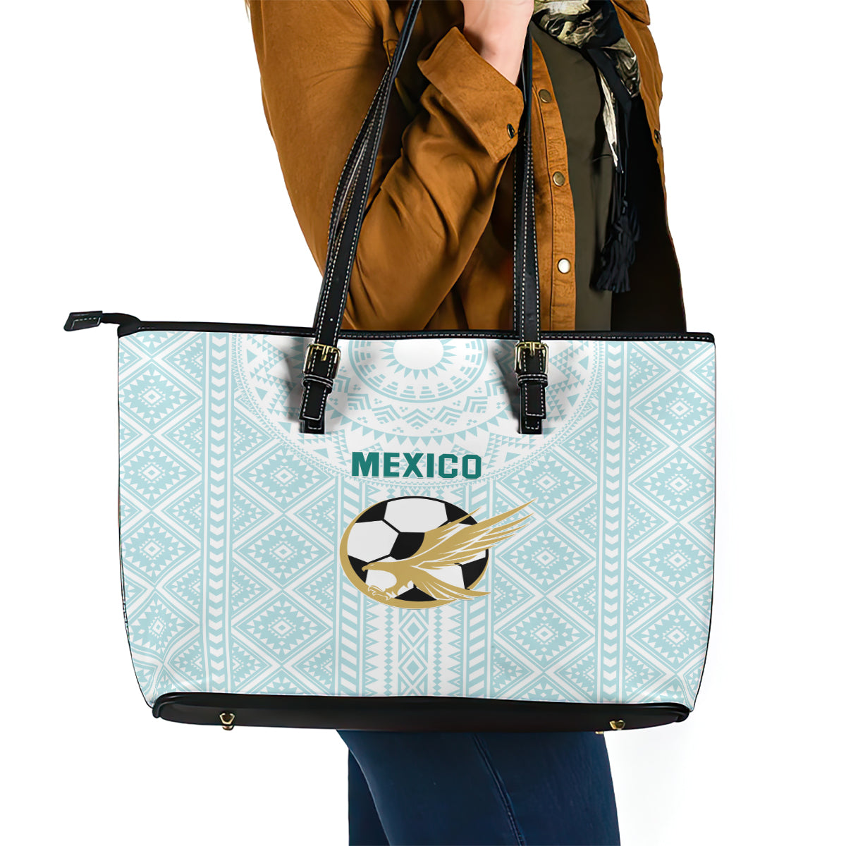 Mexico 2024 Football Leather Tote Bag El Tri Special Version LT01
