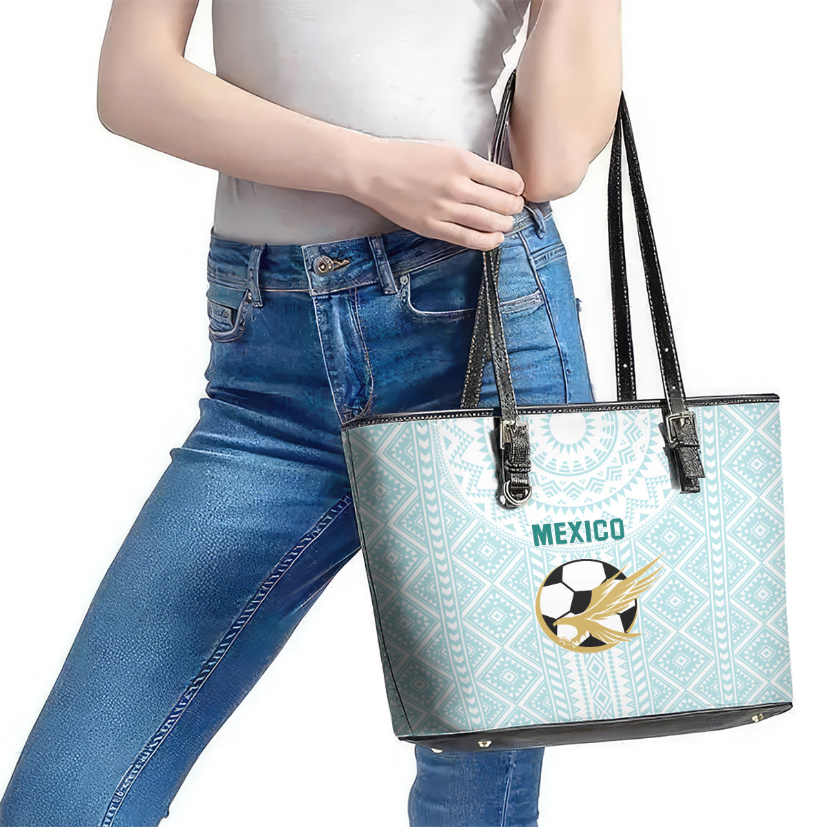 Mexico 2024 Football Leather Tote Bag El Tri Special Version LT01