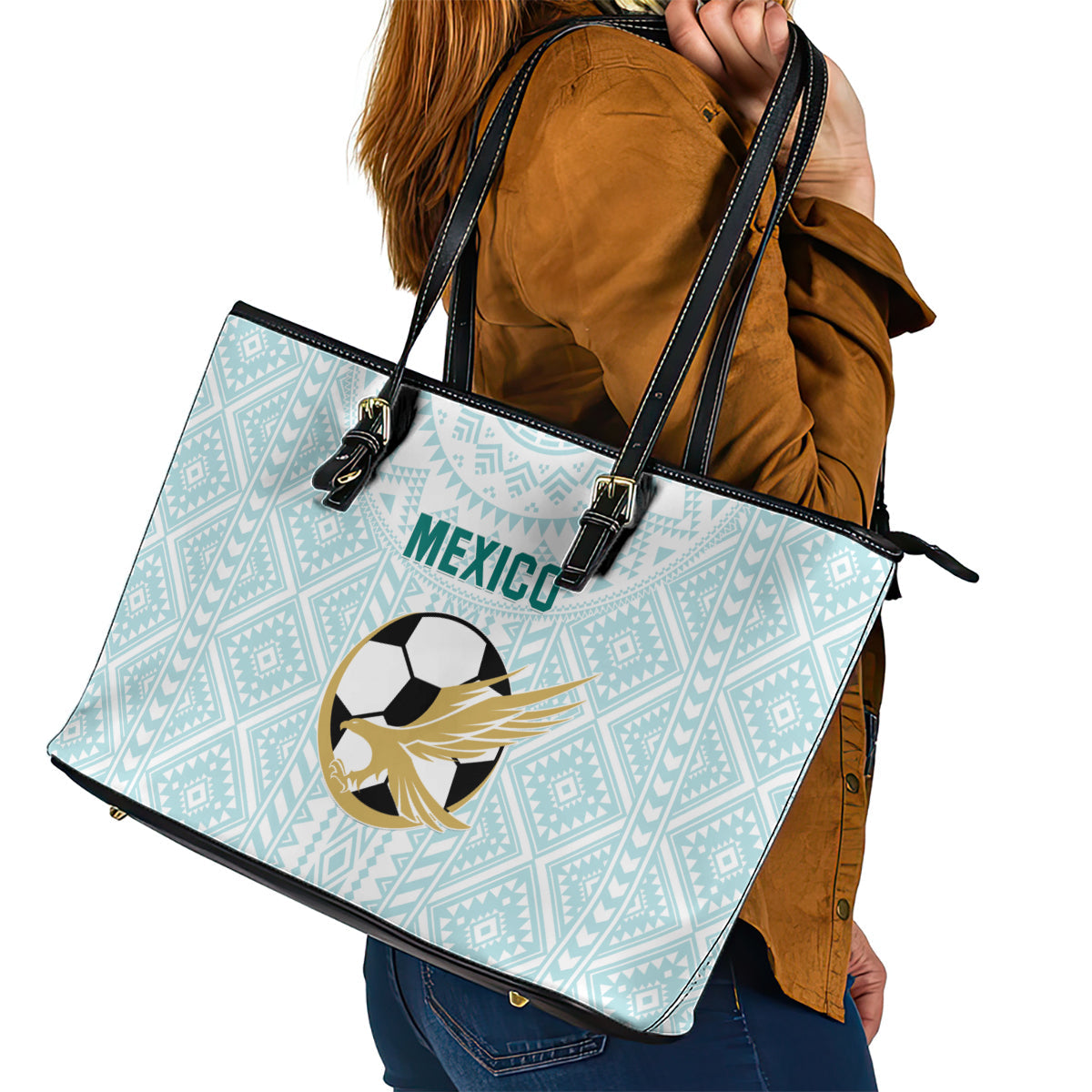 Mexico 2024 Football Leather Tote Bag El Tri Special Version LT01