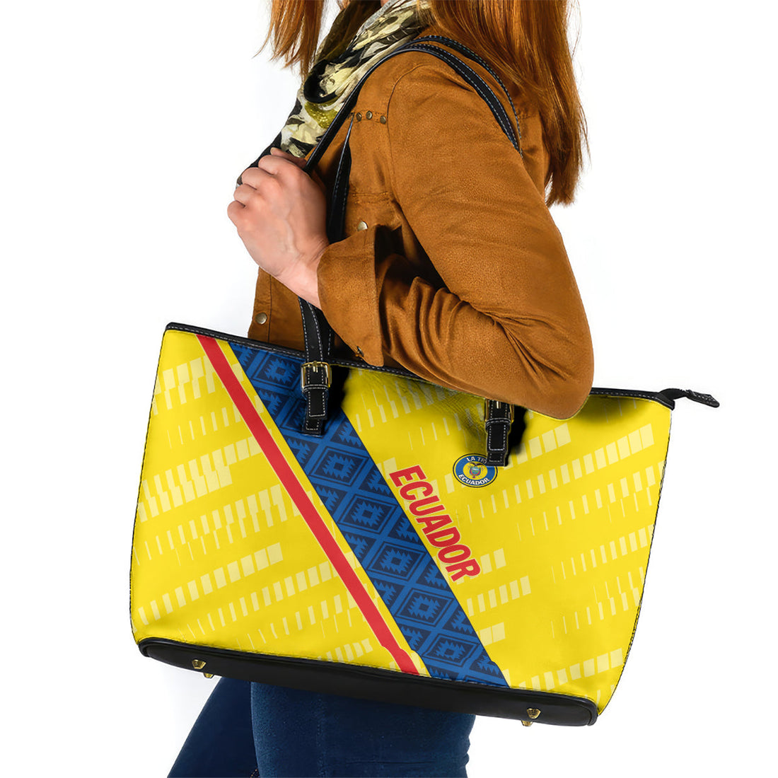 Ecuador 2024 Football Leather Tote Bag Come On La Tri LT01