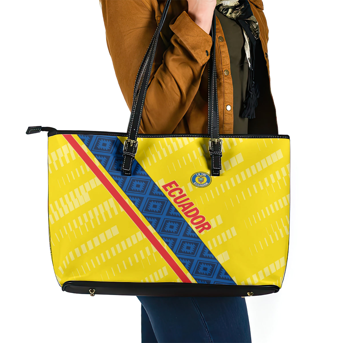 Ecuador 2024 Football Leather Tote Bag Come On La Tri LT01