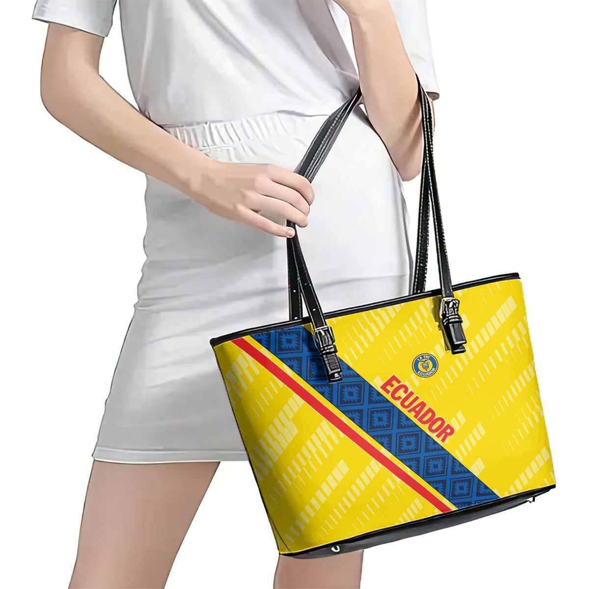 Ecuador 2024 Football Leather Tote Bag Come On La Tri LT01