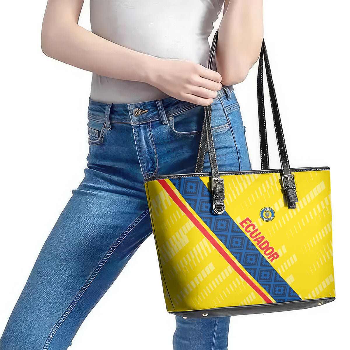 Ecuador 2024 Football Leather Tote Bag Come On La Tri LT01