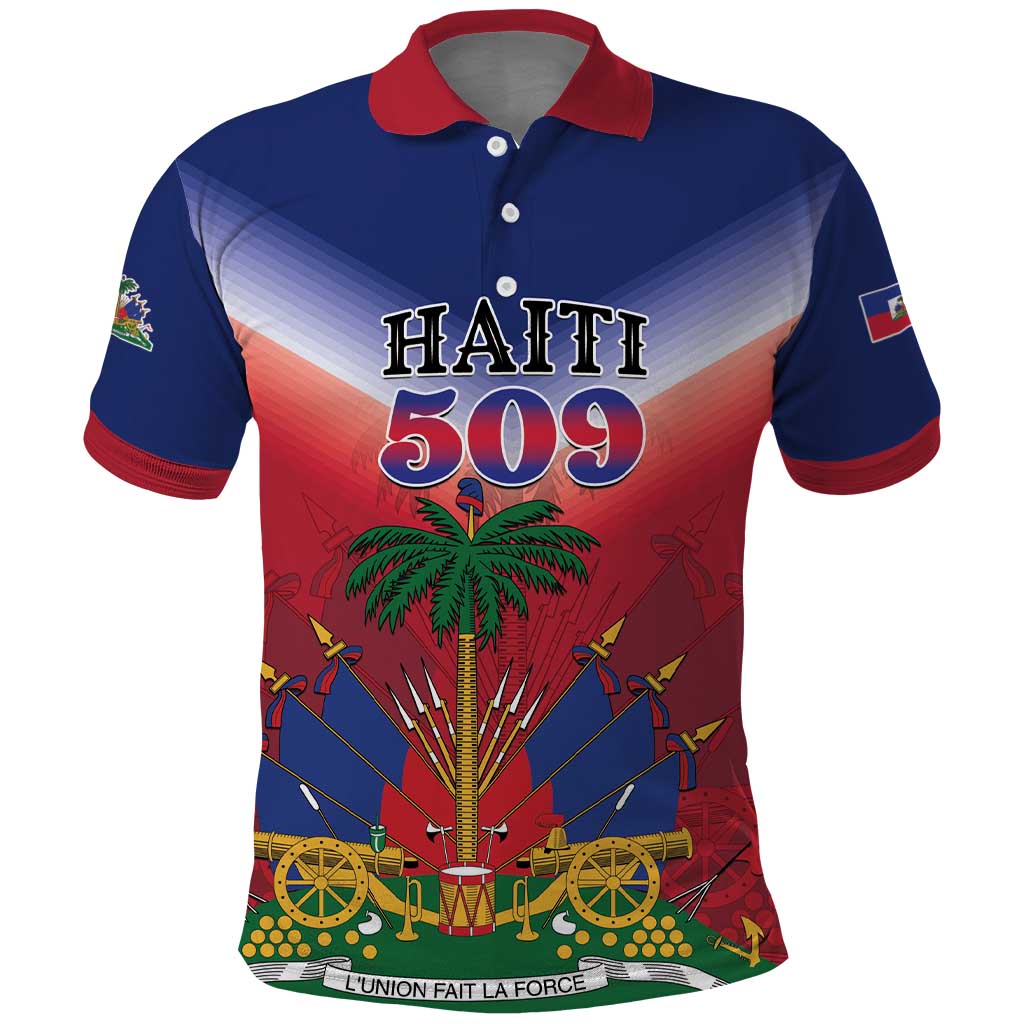Personalized Haiti 509 Polo Shirt Repiblik d Ayiti LT01