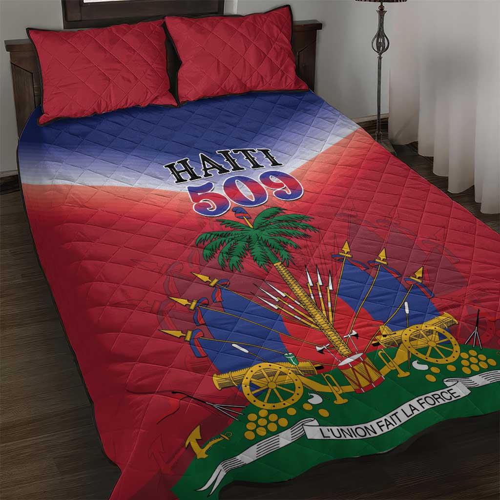 Afro Haiti 509 Quilt Bed Set Repiblik d Ayiti LT01