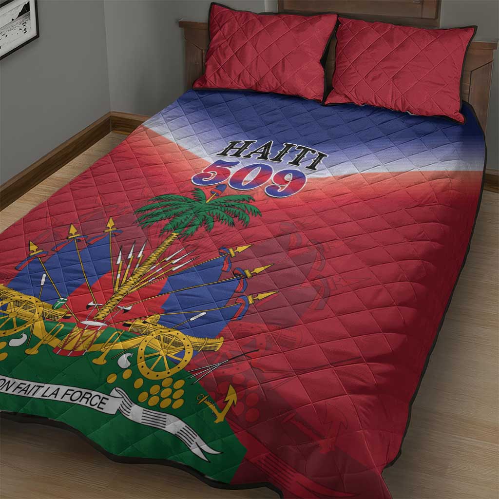 Afro Haiti 509 Quilt Bed Set Repiblik d Ayiti LT01