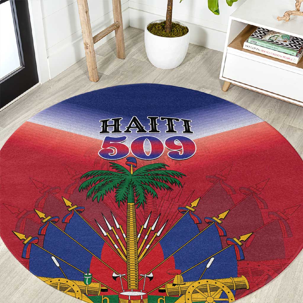 Afro Haiti 509 Round Carpet Repiblik d Ayiti LT01