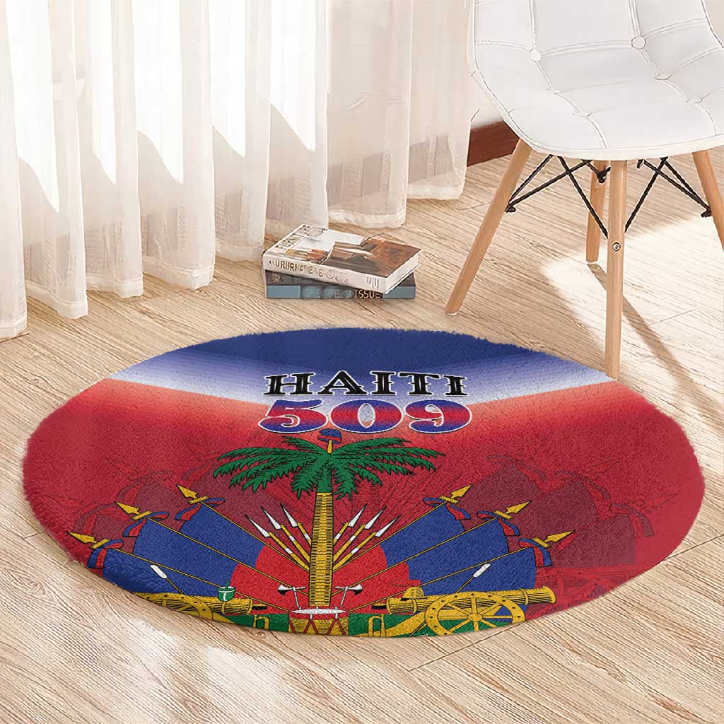 Afro Haiti 509 Round Carpet Repiblik d Ayiti LT01