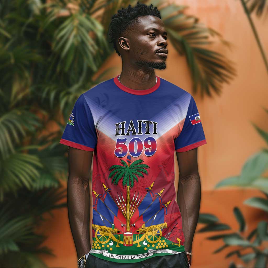 Personalized Afro Haiti 509 T shirt Repiblik d Ayiti LT01