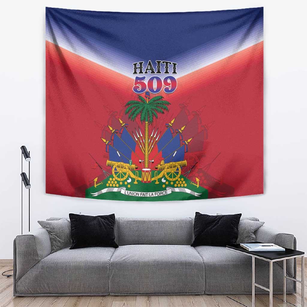 Afro Haiti 509 Tapestry Repiblik d Ayiti LT01