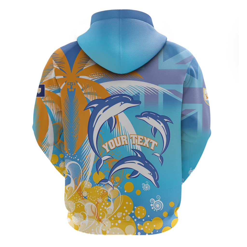 Personalised Anguilla 3 Dolphins Hoodie Summer Stylized LT01