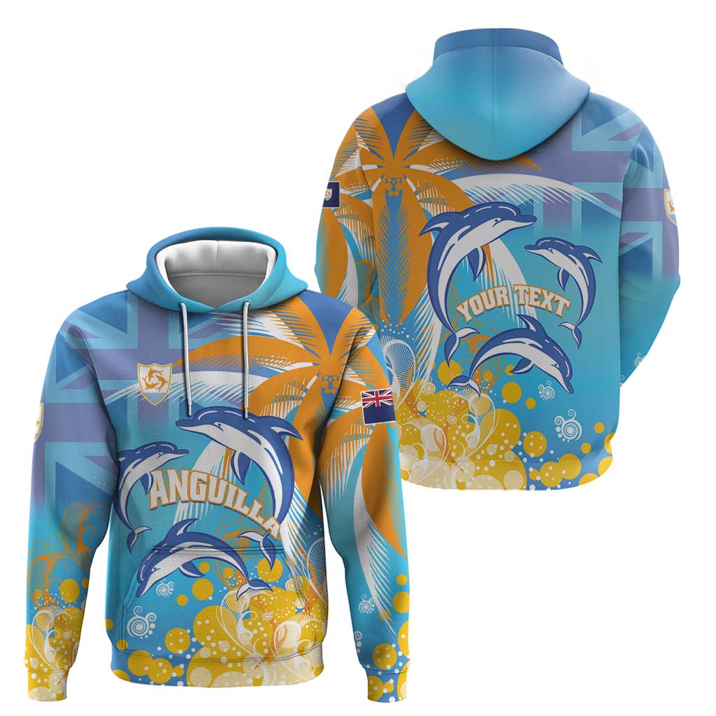 Personalised Anguilla 3 Dolphins Hoodie Summer Stylized LT01