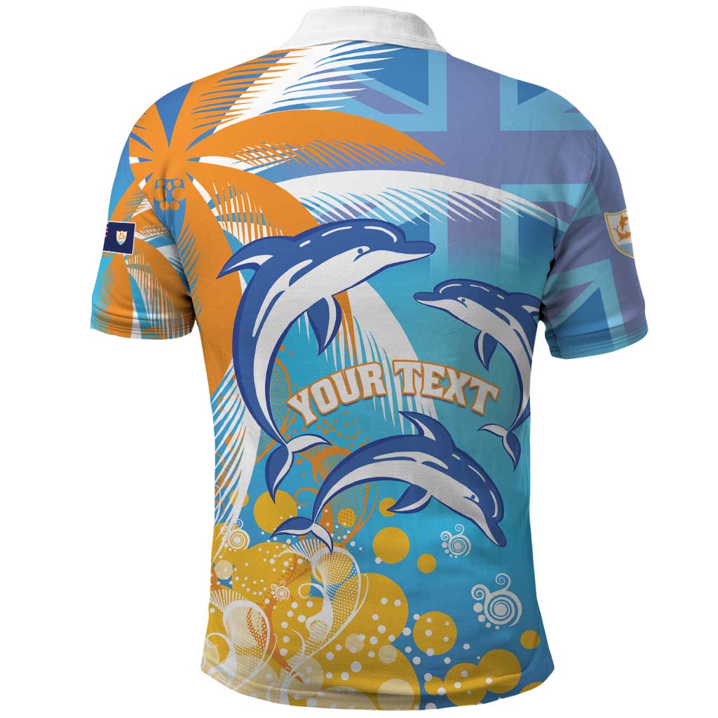 Personalised Anguilla 3 Dolphins Polo Shirt Summer Stylized LT01