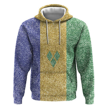 Saint Vincent and the Grenadines Vincy Mas Hoodie SVG Glitter Color Style LT01
