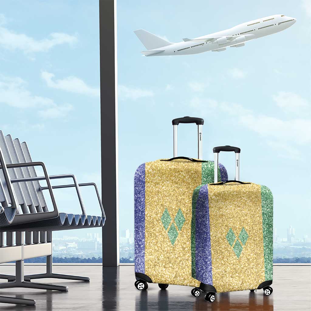 Saint Vincent and the Grenadines Vincy Mas Luggage Cover SVG Glitter Color Style LT01