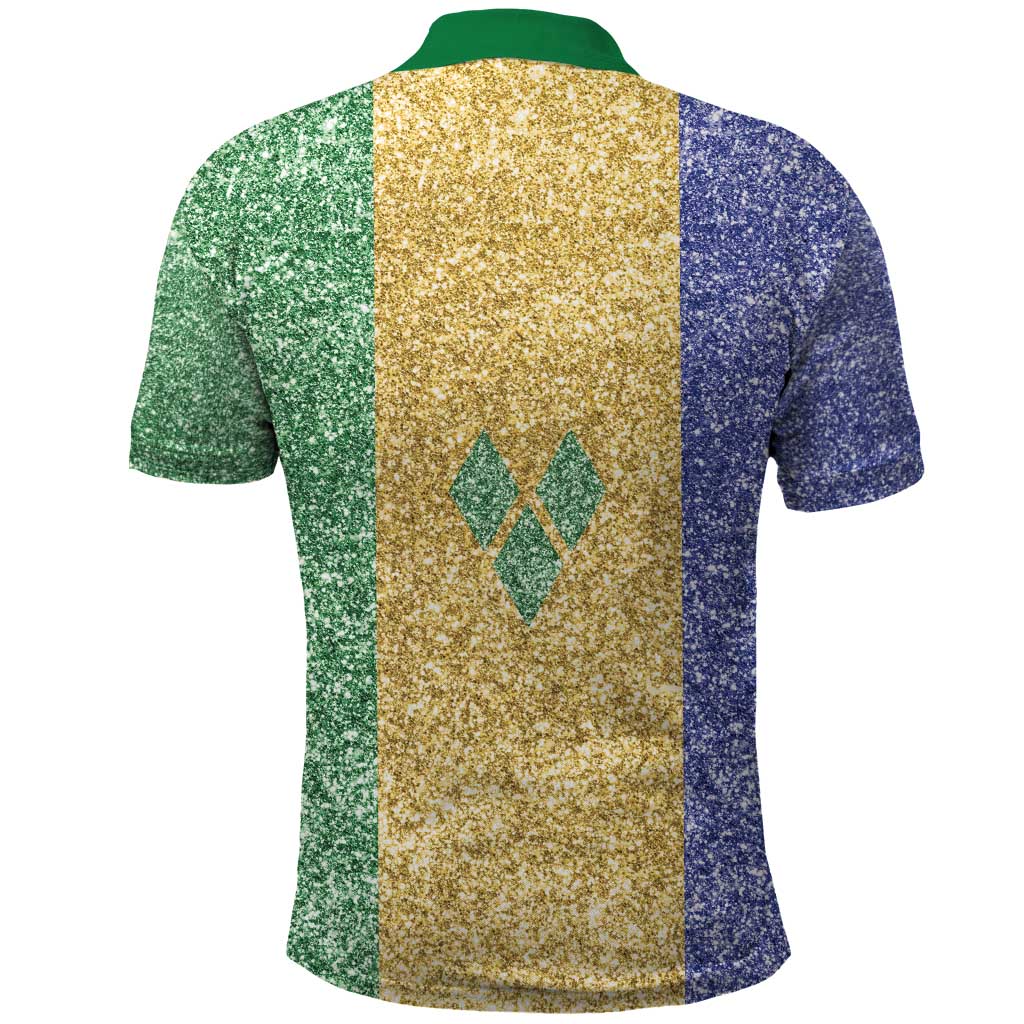 Saint Vincent and the Grenadines Vincy Mas Polo Shirt SVG Glitter Color Style LT01