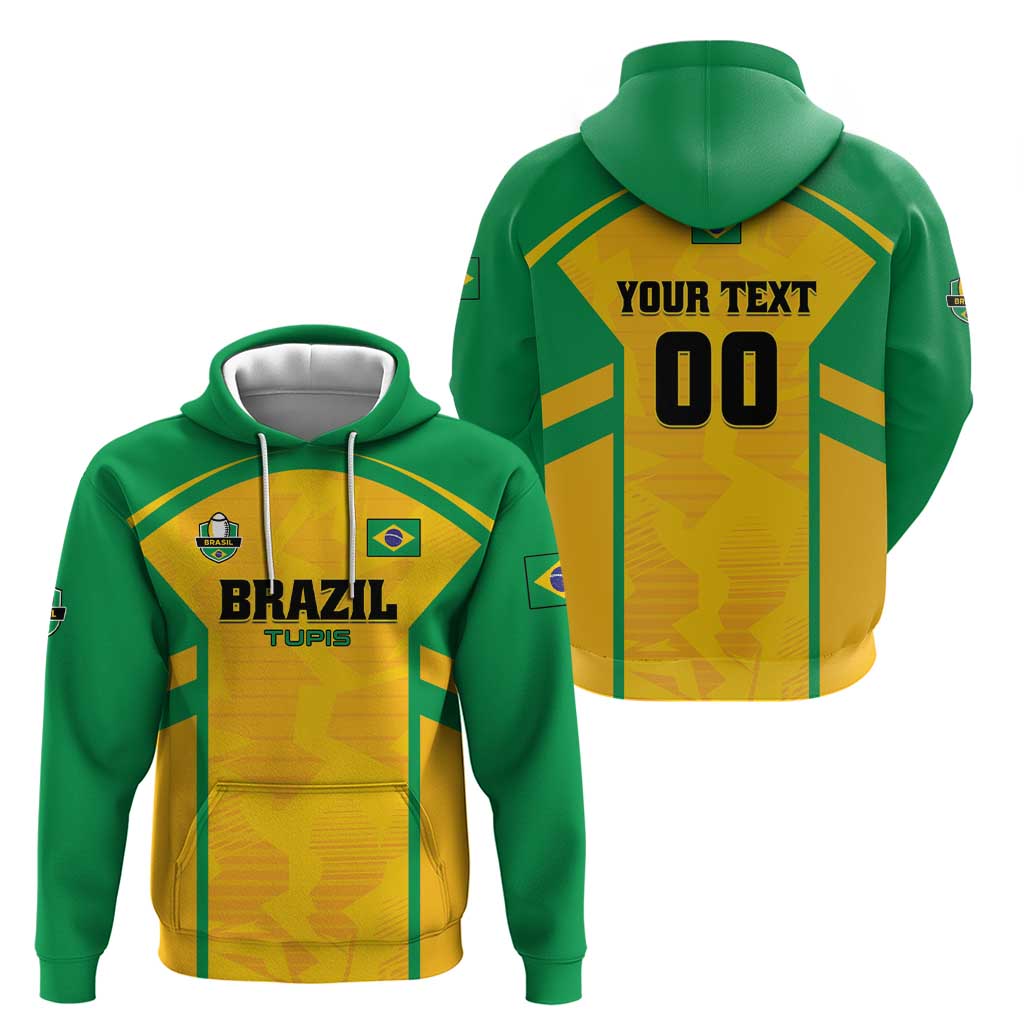 Custom Rugby Brazil Hoodie Tupis Go Champions LT01